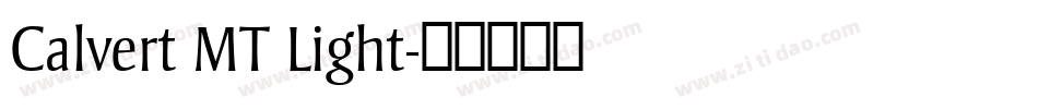 Calvert MT Light字体转换